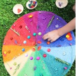 Bauspiel Regenboog speelkleed van wolvilt - 50 cm