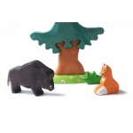 Bumbu Toys Grote dennenboom met wild zwijn en vos - SET