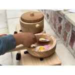 Bumbu Toys Keuken speelgoed: Kookplaat met pannen - SET