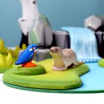 Bumbu Toys Waterval met rotsblokken met mos en rivier - SET