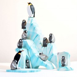 Ijsschotsen met Pinguïn familie - SET