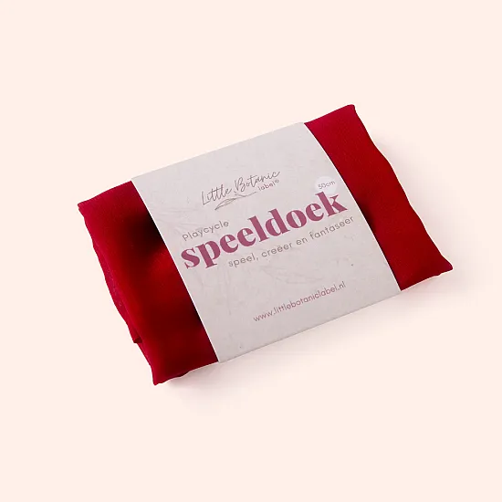 Little Botanic Label Playcycle Speeldoek rood 30 cm