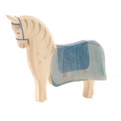 Paard zadel blauw