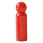 Ostheimer poppetjes of Peg dolls rood (5 stuks)