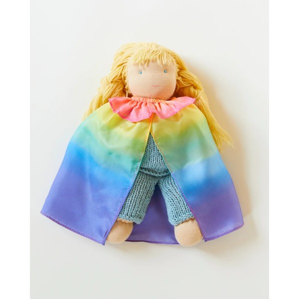 Sarah's Silks Speelzijde Poppenkleertjes Cape regenboog