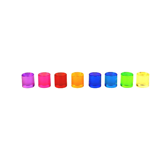 Bauspiel Lichtdoorlatende cilinders - 16 stuks