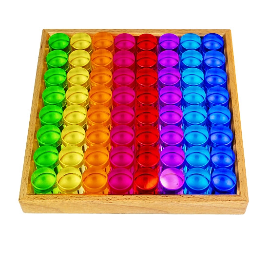 Bauspiel Lichtdoorlatende cilinders - 64 stuks