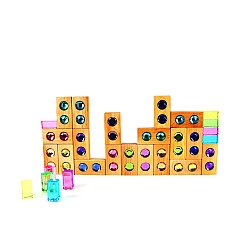 Combi set: Glinster- en lichtdoorlatende blokken - pastel