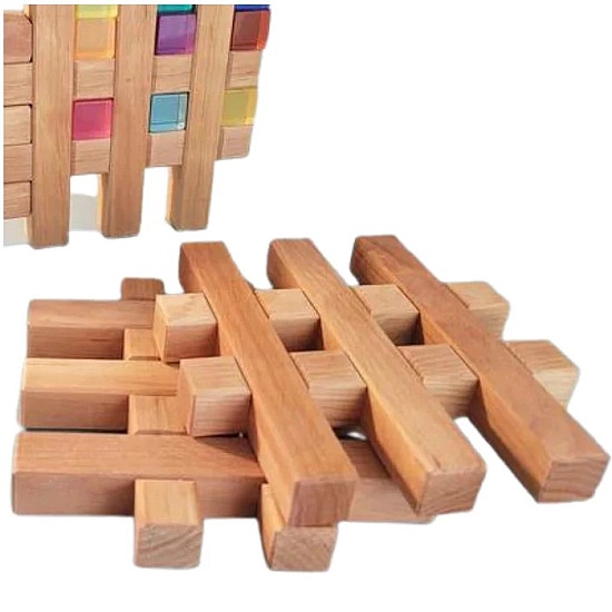 Bauspiel Rooster blokken - 12 stuks