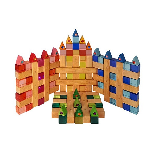 Bauspiel Rooster blokken - 12 stuks