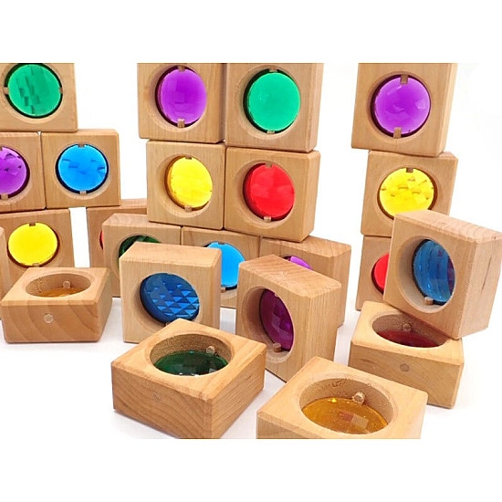 Bauspiel Vensterblokken vierkant - 25 stuks