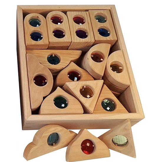 Bauspiel Sprookjes Vensterblokken naturel - 36 stuks