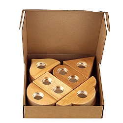 Sprookjes Spiegelblokken naturel - 12 stuks