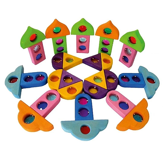 Bauspiel Sprookjes Vensterblokken gekleurd - 12 stuks