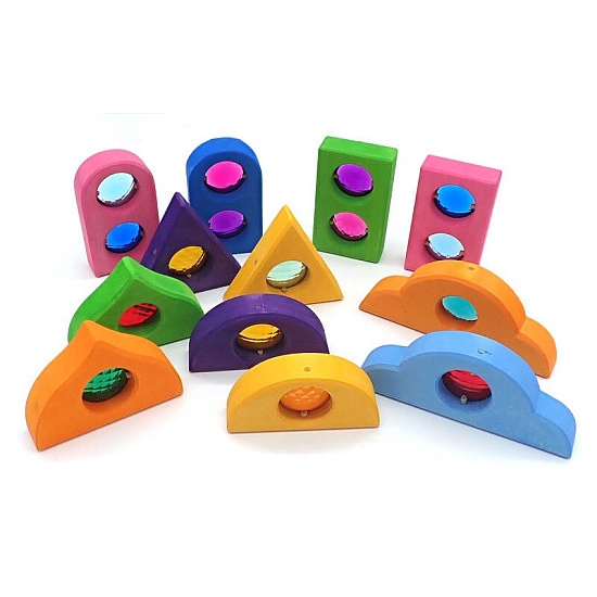 Bauspiel Sprookjes Vensterblokken gekleurd - 36 stuks