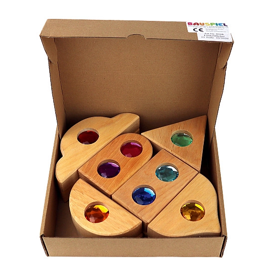 Bauspiel Sprookjes Glinsterblokken naturel - 12 stuks