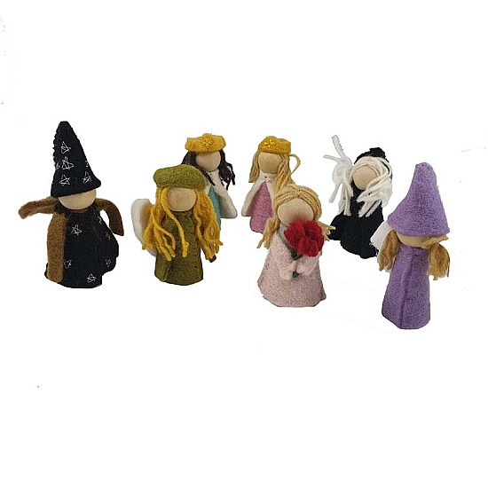 Bauspiel Sprookjesfiguren vilt - 7 stuks