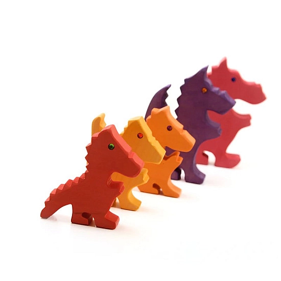 Bauspiel Drakenfamilie Rosso - 5 stuks
