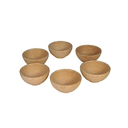 Houten schalen - 6 stuks