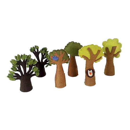 Bauspiel Loofbomen vilt - 6 stuks