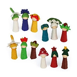 Bloemenkinderen vilt - 12 stuks