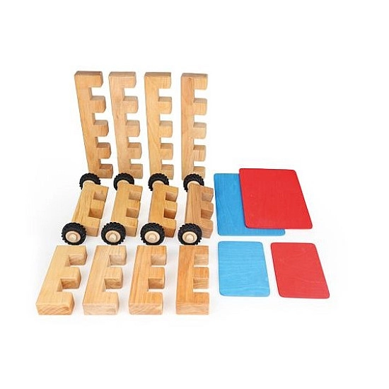 Bauspiel Bouwset Voertuigen - 16 stuks