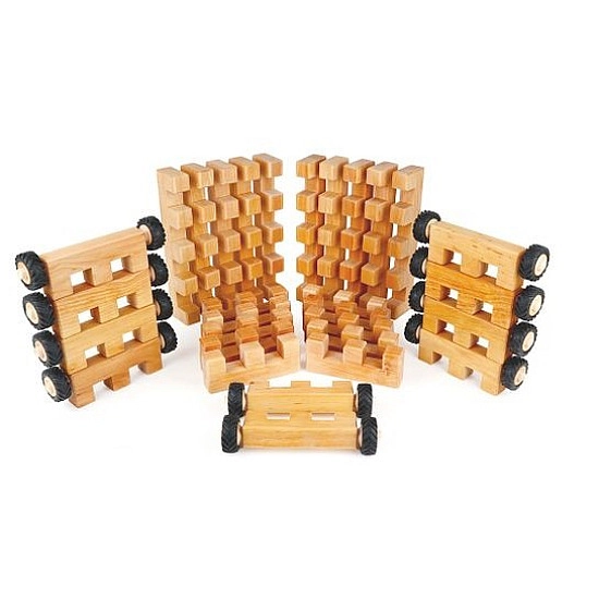 Bauspiel Bouwset Voertuigen groot - 30 stuks 