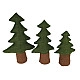 Bauspiel Dennenbomen vilt - 3 stuks 