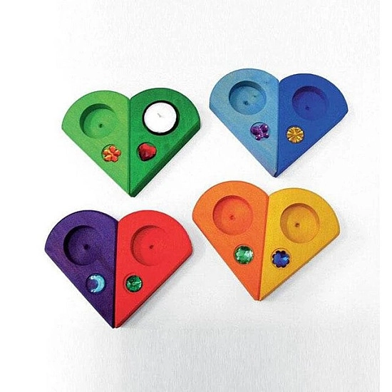 Bauspiel Verjaardagskrans regenboog bloem 8-delig