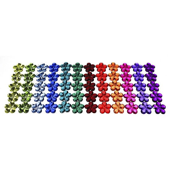 Bauspiel Bloemen kristallen - 60 stuks