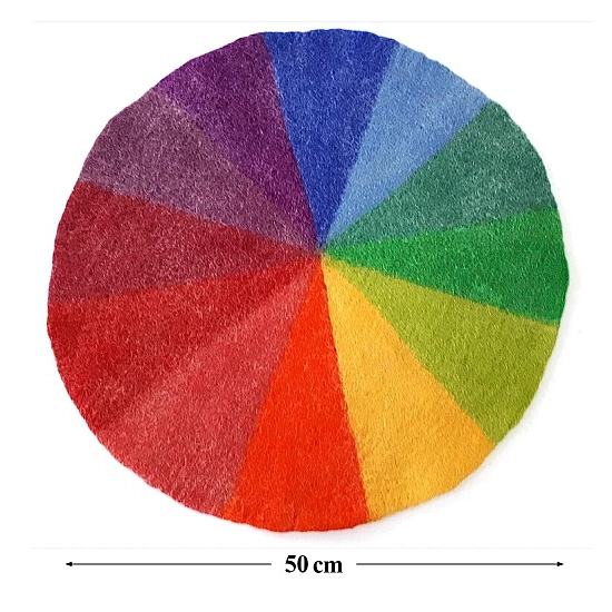 Bauspiel Regenboog speelkleed van wolvilt - 50 cm