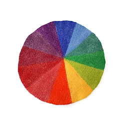 Regenboog speelkleed van wolvilt - 150 cm