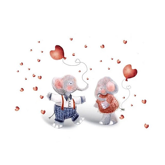 Bijdehansje kaart Sweet Hearts
