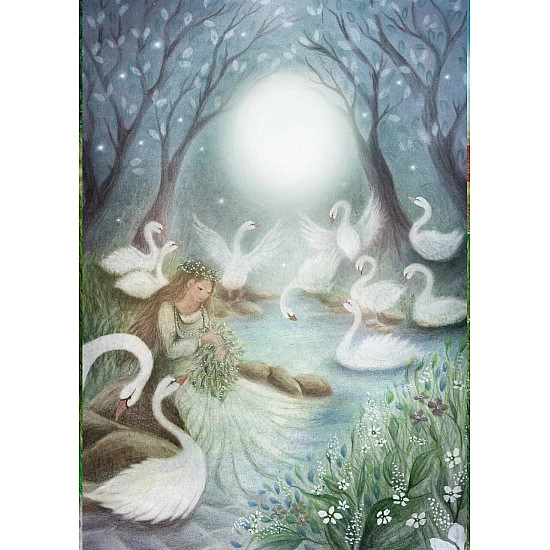 Bijdehansje Kaart The Wild Swans