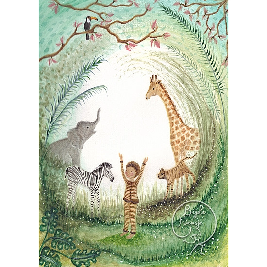 Bijdehansje kaart Jungle