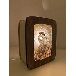 Kaartenlamp - Notenhout