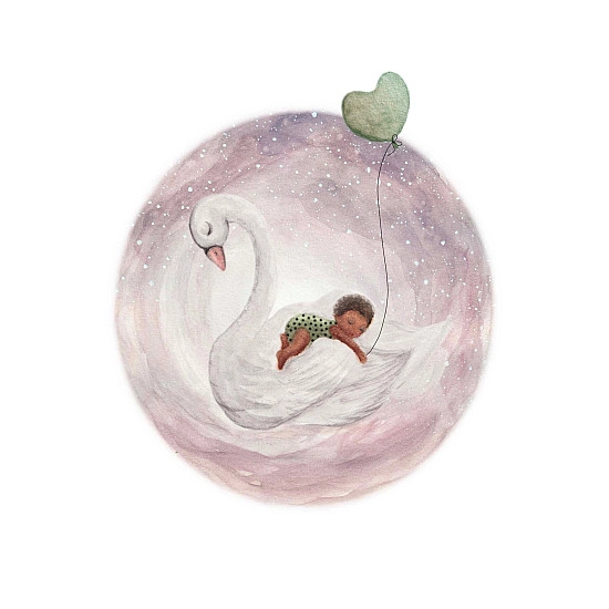 Bijdehansje kaart Lullababy lilac