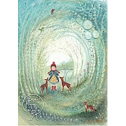 Kaart Girl with deers