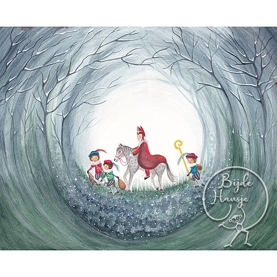 Bijdehansje kaart Sinterklaas