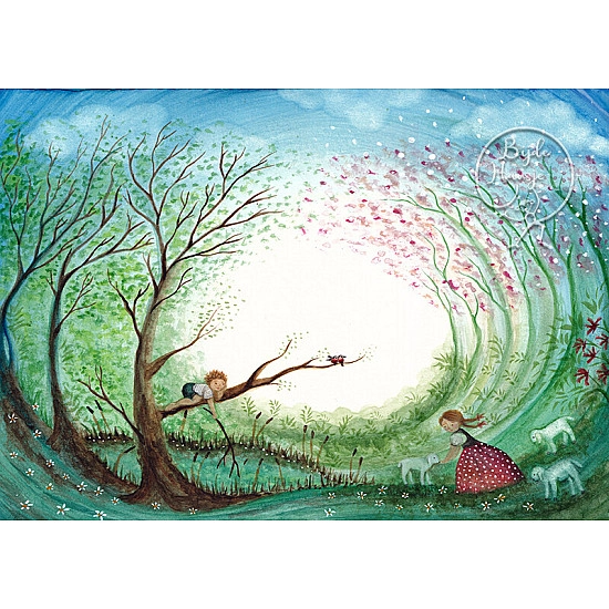 Bijdehansje kaart Springtime