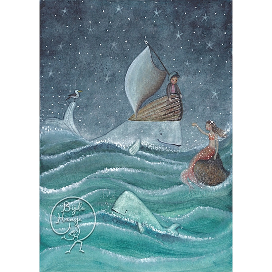 Bijdehansje kaart Mermaid