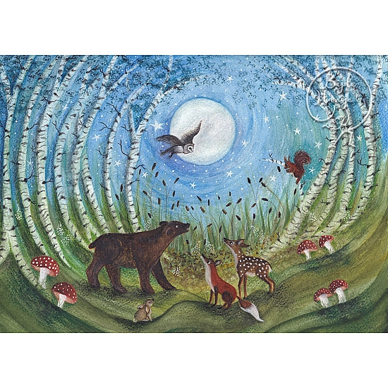 Bijdehansje Kaart Woodland Creatures