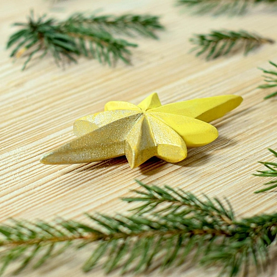 Bumbu Toys Kerstster geel