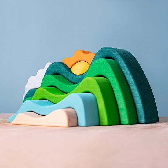Bumbu Toys Bergen met wolk en zon