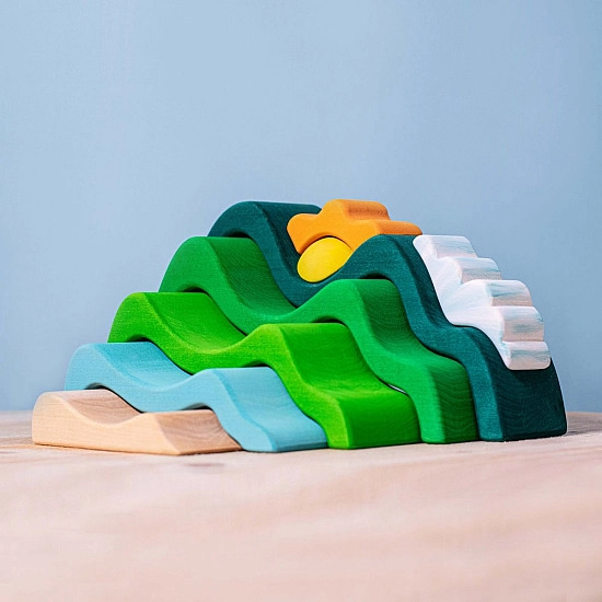 Bumbu Toys Bergen met wolk en zon