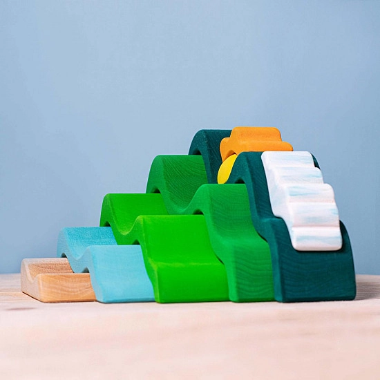 Bumbu Toys Bergen met wolk en zon