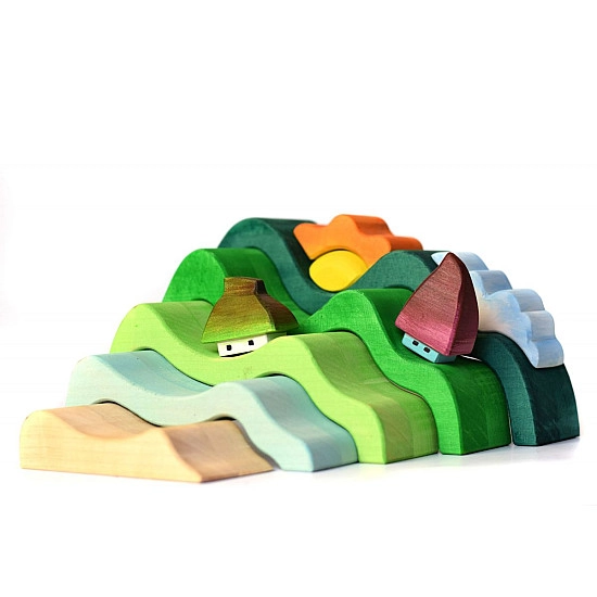 Bumbu Toys Bergen met wolk en zon