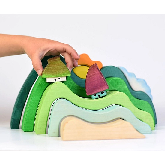 Bumbu Toys Bergen met wolk en zon