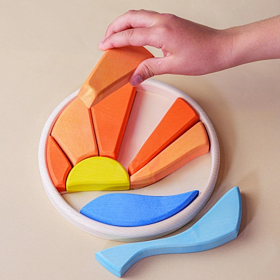 Bumbu Toys Ronde Puzzel Zee en Zon