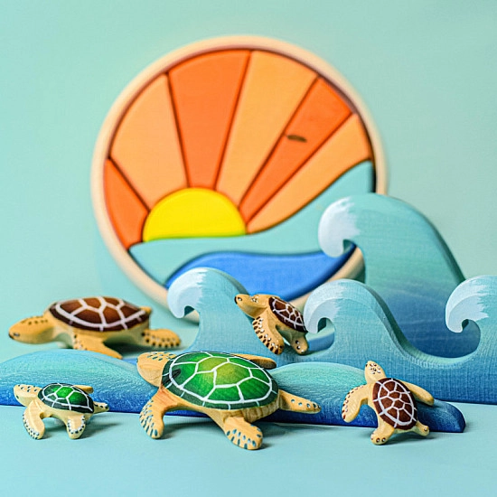 Bumbu Toys Ronde Puzzel Zee en Zon